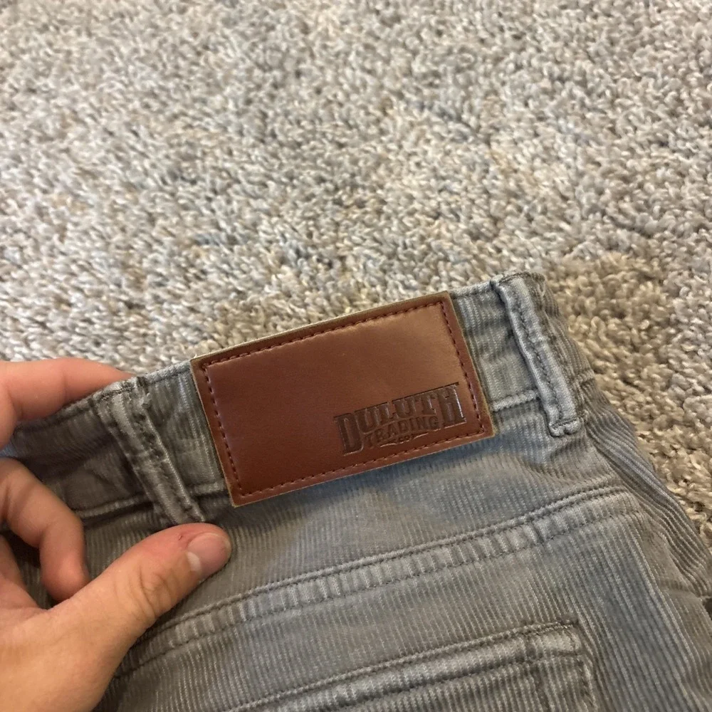 Duluth Trading Co. Men's Straight Leg Tan Corduroy Pants - 38x32 Standard Fit